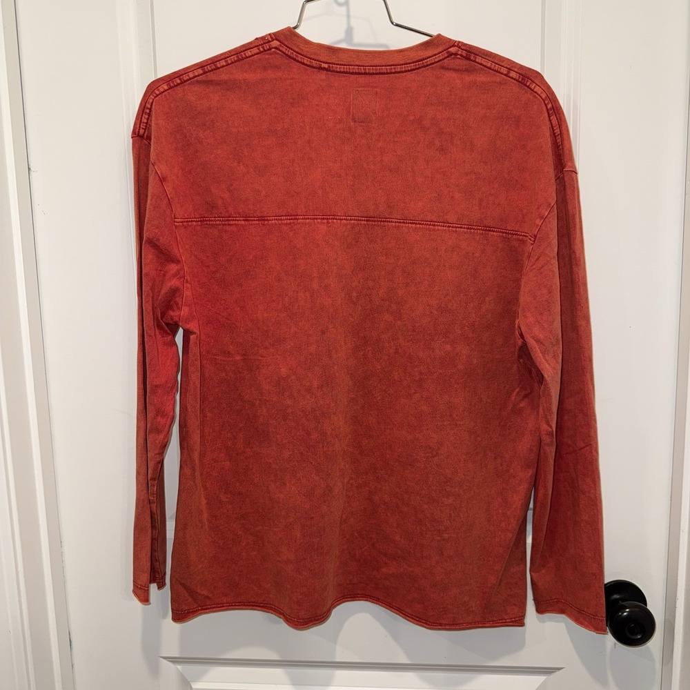 Arizona Cardinals New Era Shirt V-Neck Womens S Red Acid Wash Long Sleeve NFL - Picture 2 of 7